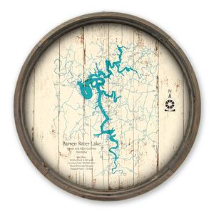 Barren River KY Map on a Barrel End by Lake Art (© Lake Art LLC) Product Thumbnail