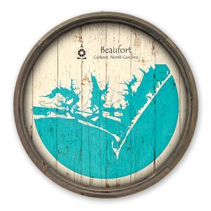 Beaufort North Carolina Map on a Barrel End by Lake Art (© Lake Art LLC) Product Thumbnail