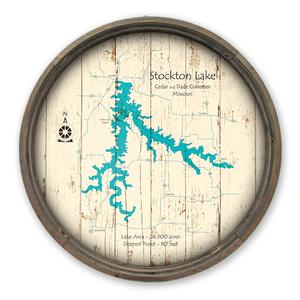 Stockton Lake MO Map on a Barrel End by Lake Art (© Lake Art LLC) Product Thumbnail