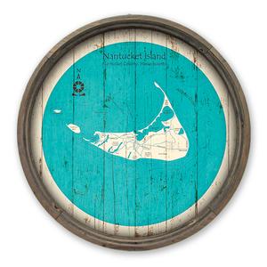 Nantucket Island MA Map on a Barrel End by Lake Art (© Lake Art LLC) Product Thumbnail