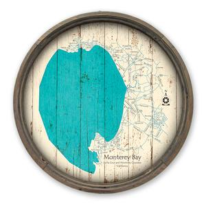 Monterey Bay C Map on a Barrel End by Lake Art (© Lake Art LLC) Product Thumbnail