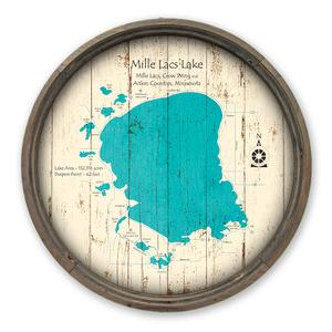Morrison Lake MI Map on a Barrel End by Lake Art (© Lake Art LLC) Product Thumbnail