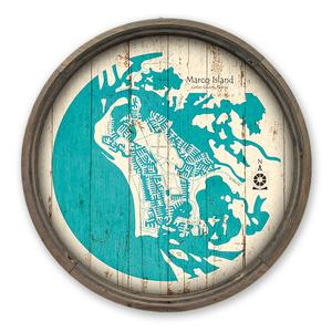 Marco Island FL Map on a Barrel End by Lake Art (© Lake Art LLC) Product Thumbnail