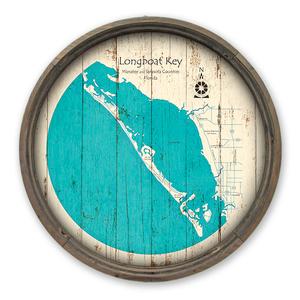 Longboat Key FL Map on a Barrel End by Lake Art (© Lake Art LLC) Product Thumbnail