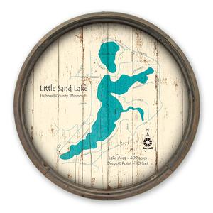 Little Sand Lake MN Map on a Barrel End by Lake Art (© Lake Art LLC) Product Thumbnail