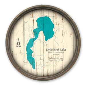 Little Birch Lake MN Map on a Barrel End by Lake Art (© Lake Art LLC) Product Thumbnail