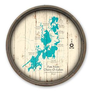Bald Head Island NC Map on a Barrel End by Lake Art (© Lake Art LLC) Product Thumbnail