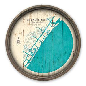 Wrightsville Beach NC Map on a Barrel End by Lake Art (© Lake Art LLC) Product Thumbnail