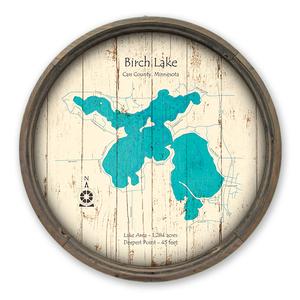 Birch Lake MN Cass Ctny Map on a Barrel End by Lake Art (© Lake Art LLC) Product Thumbnail