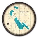 Big and Little Devil Lake on a Barrel End by Lake Art (© Lake Art LLC) Product Thumbnail