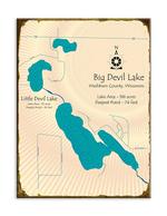 Big and Little Devil Lake WI by Lake Art (© Lake Art LLC) Product Thumbnail