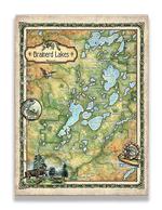 Brainerd Lakes Minnesota Vintage Map Product Thumbnail