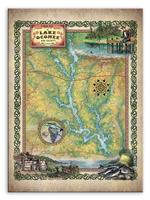 Historic Lake Oconee Georgia Vintage Map Product Thumbnail