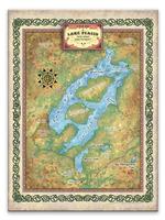 Historic Lake Placid New York Vintage Map Product Thumbnail