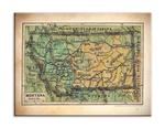 Historic Vintage Map of Lewiston Montana Product Thumbnail