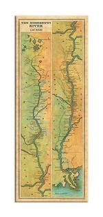 Historic Vintage Map of the Mississippi River Product Thumbnail