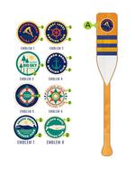Blue Stripes and White Base Oar Product Thumbnail
